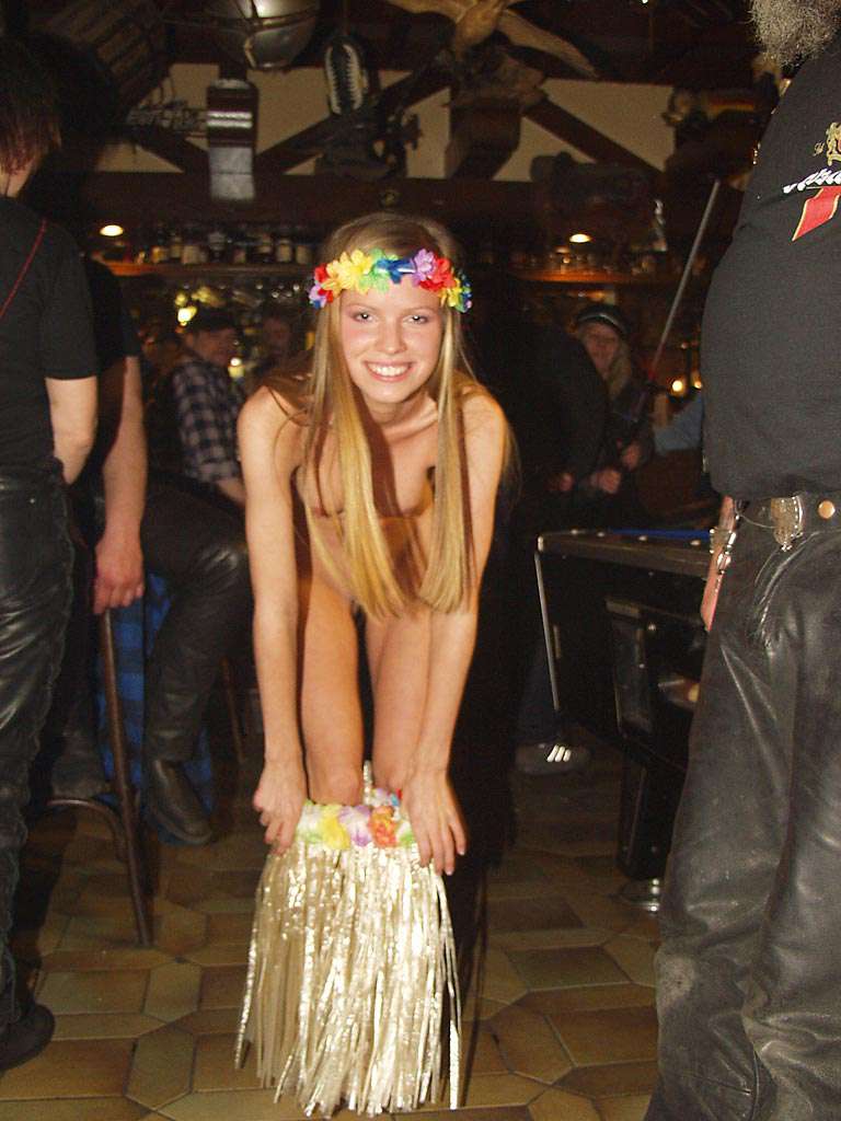 In a biker bar